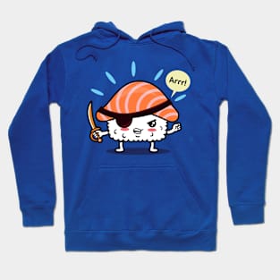 Funny Cute Kawaii Original Pirate Japanese Sushi Cartoon Hoodie